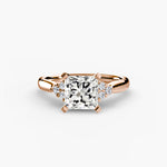 Solitaire with Cluster Shoulders 2-setting-The Diamond Setter