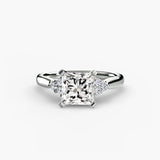 Solitaire with Cluster Shoulders 2-setting-The Diamond Setter