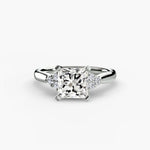 Solitaire with Cluster Shoulders 2-setting-The Diamond Setter
