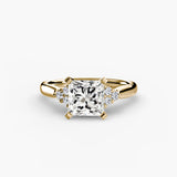 Solitaire with Cluster Shoulders 2-setting-The Diamond Setter