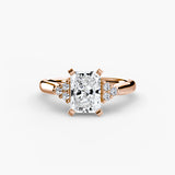 Solitaire with Cluster Shoulders 2-setting-The Diamond Setter