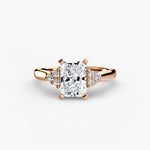 Solitaire with Cluster Shoulders 2-setting-The Diamond Setter