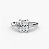Solitaire with Cluster Shoulders 2-setting-The Diamond Setter