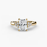 Solitaire with Cluster Shoulders 2-setting-The Diamond Setter