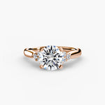 Solitaire with Cluster Shoulders 2-setting-The Diamond Setter