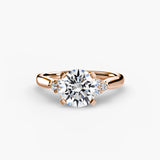 Solitaire with Cluster Shoulders 2-setting-The Diamond Setter
