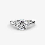 Solitaire with Cluster Shoulders 2-setting-The Diamond Setter
