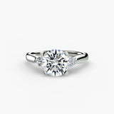 Solitaire with Cluster Shoulders 2-setting-The Diamond Setter