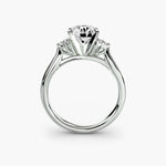 Solitaire with Cluster Shoulders 2-setting-The Diamond Setter