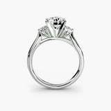 Solitaire with Cluster Shoulders 2-setting-The Diamond Setter
