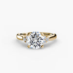 Solitaire with Cluster Shoulders 2-setting-The Diamond Setter