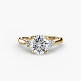 Solitaire with Cluster Shoulders 2-setting-The Diamond Setter