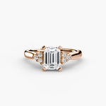 Solitaire with Cluster Shoulders 2-setting-The Diamond Setter