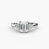 Solitaire with Cluster Shoulders 2-setting-The Diamond Setter