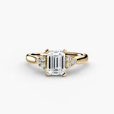 Solitaire with Cluster Shoulders 2-setting-The Diamond Setter