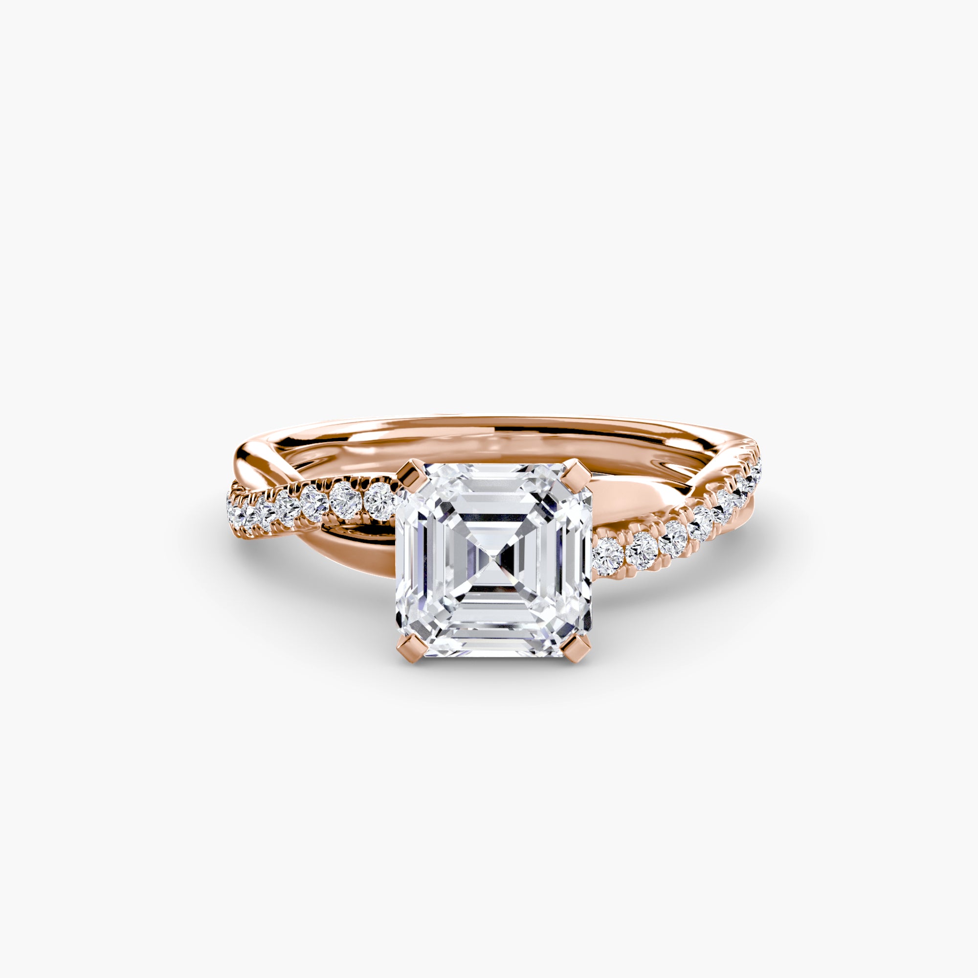 The Emerald Twist Pavé Ring-setting-The Diamond Setter