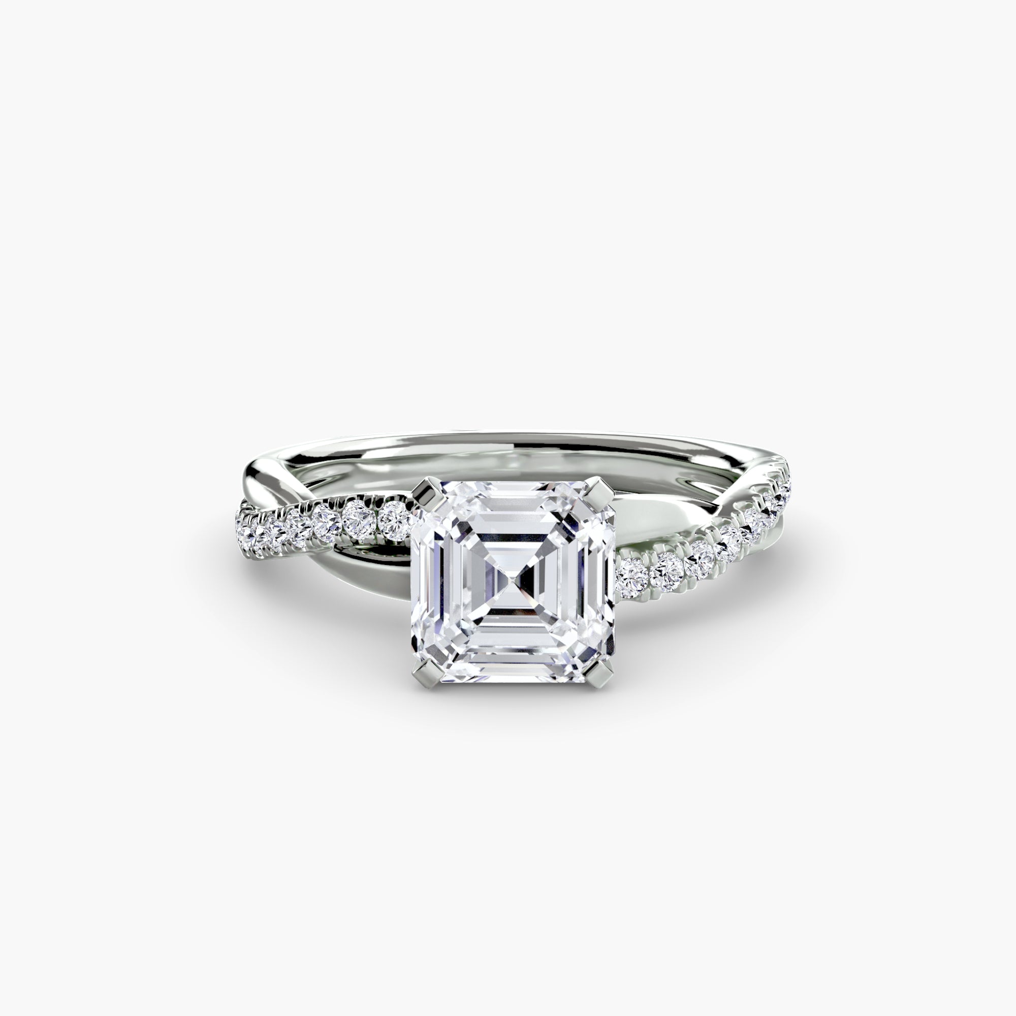 The Emerald Twist Pavé Ring-setting-The Diamond Setter