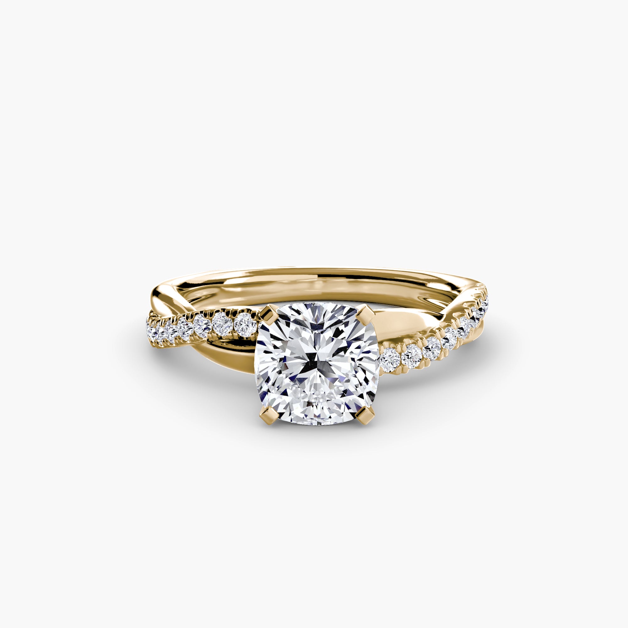 The Emerald Twist Pavé Ring-setting-The Diamond Setter