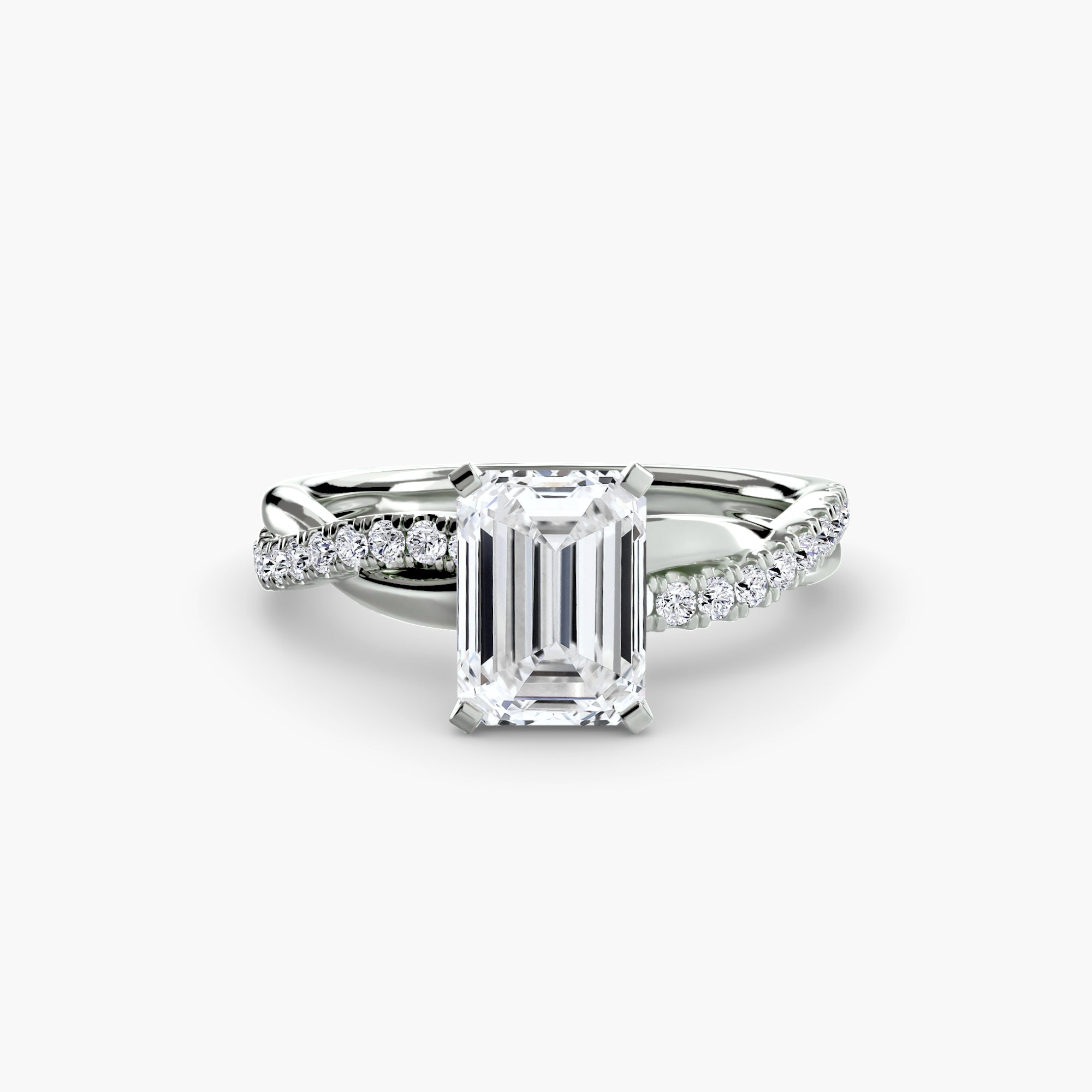 The Emerald Twist Pavé Ring-setting-The Diamond Setter