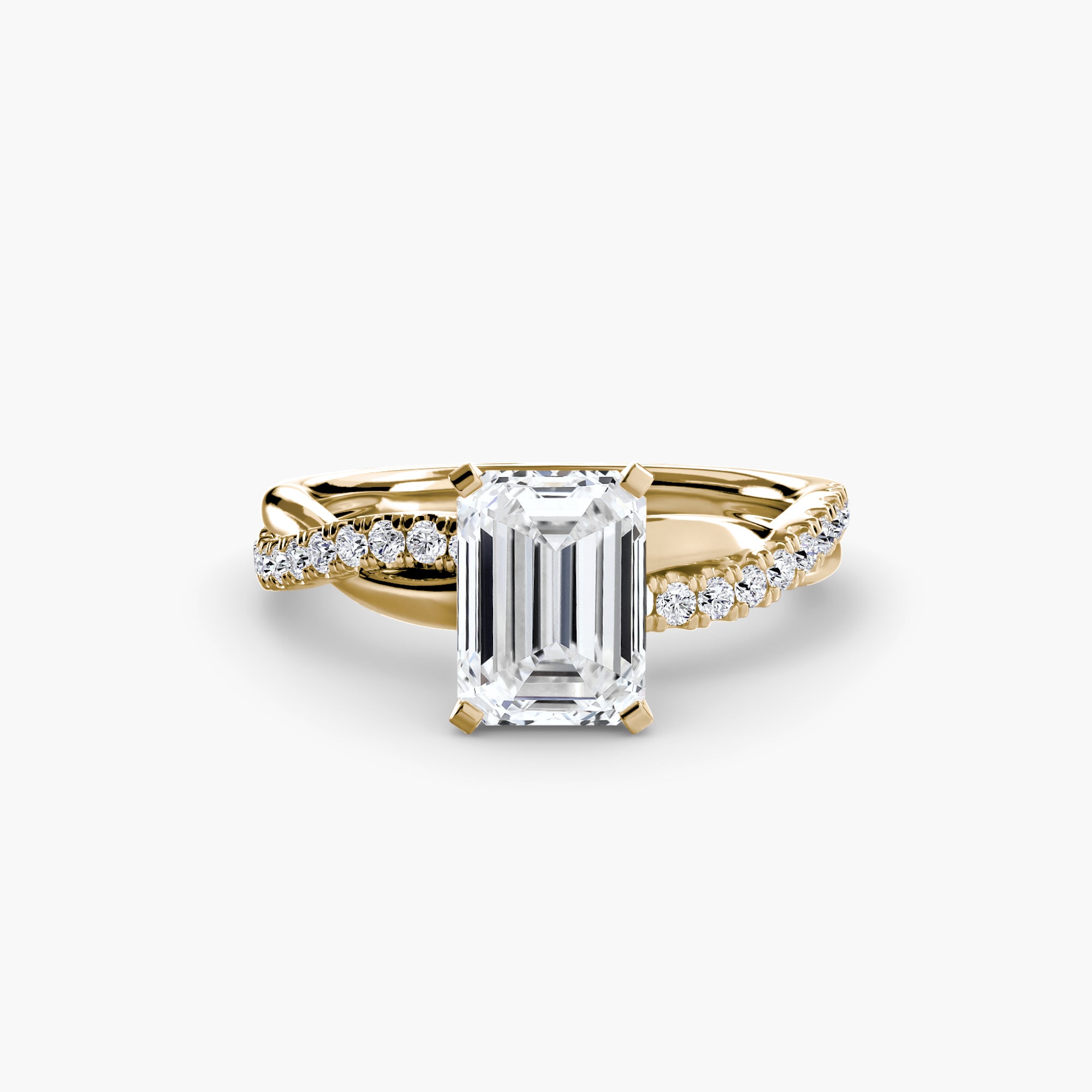 The Emerald Twist Pavé Ring-setting-The Diamond Setter