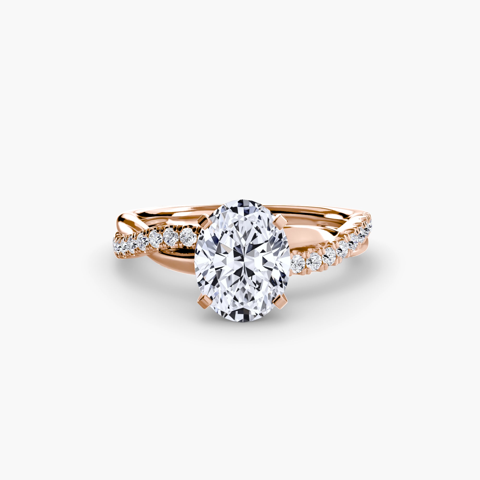 The Emerald Twist Pavé Ring-setting-The Diamond Setter