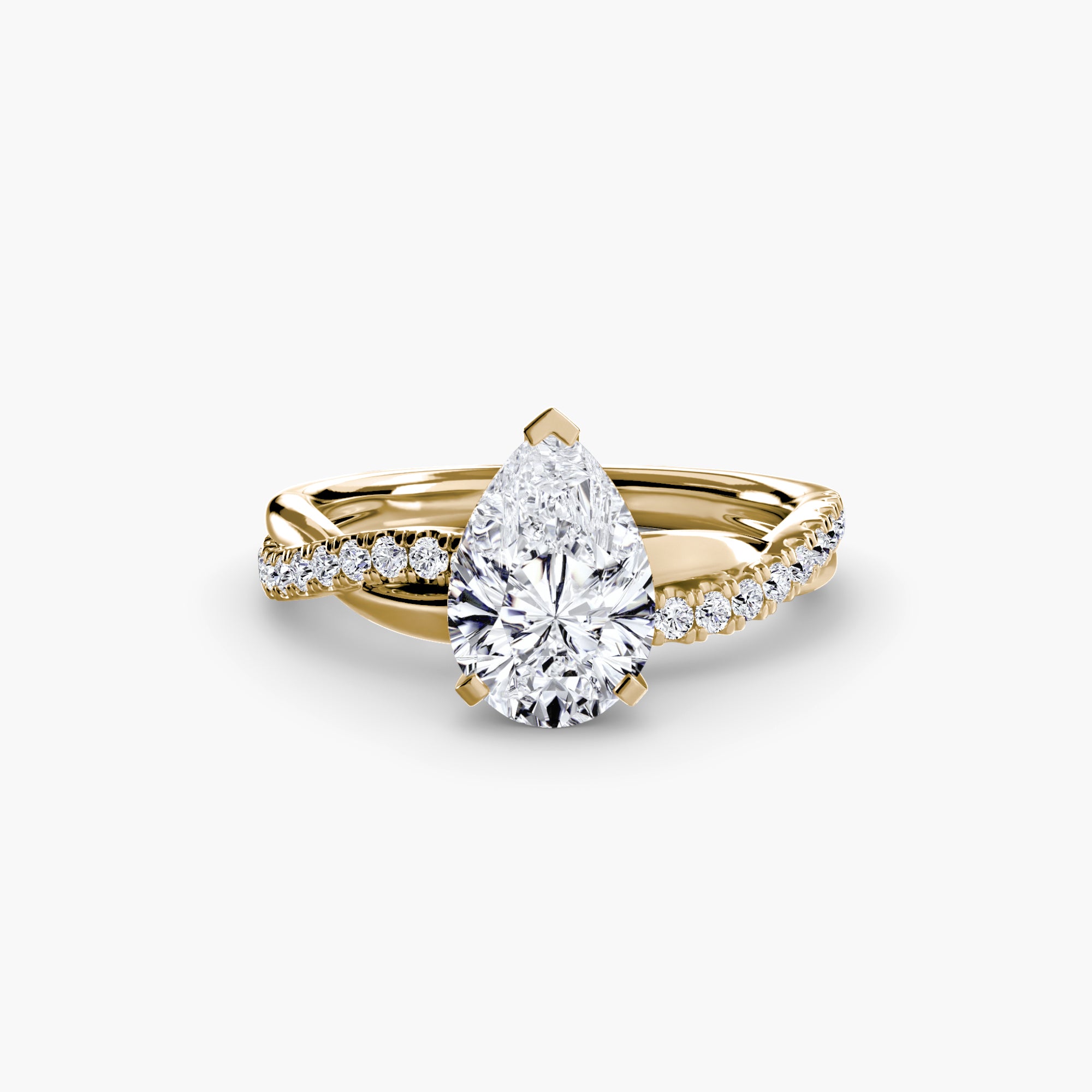 The Emerald Twist Pavé Ring-setting-The Diamond Setter