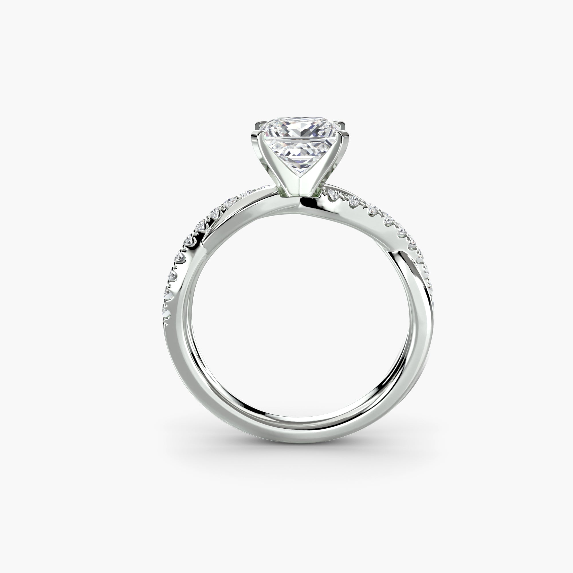 The Emerald Twist Pavé Ring-setting-The Diamond Setter
