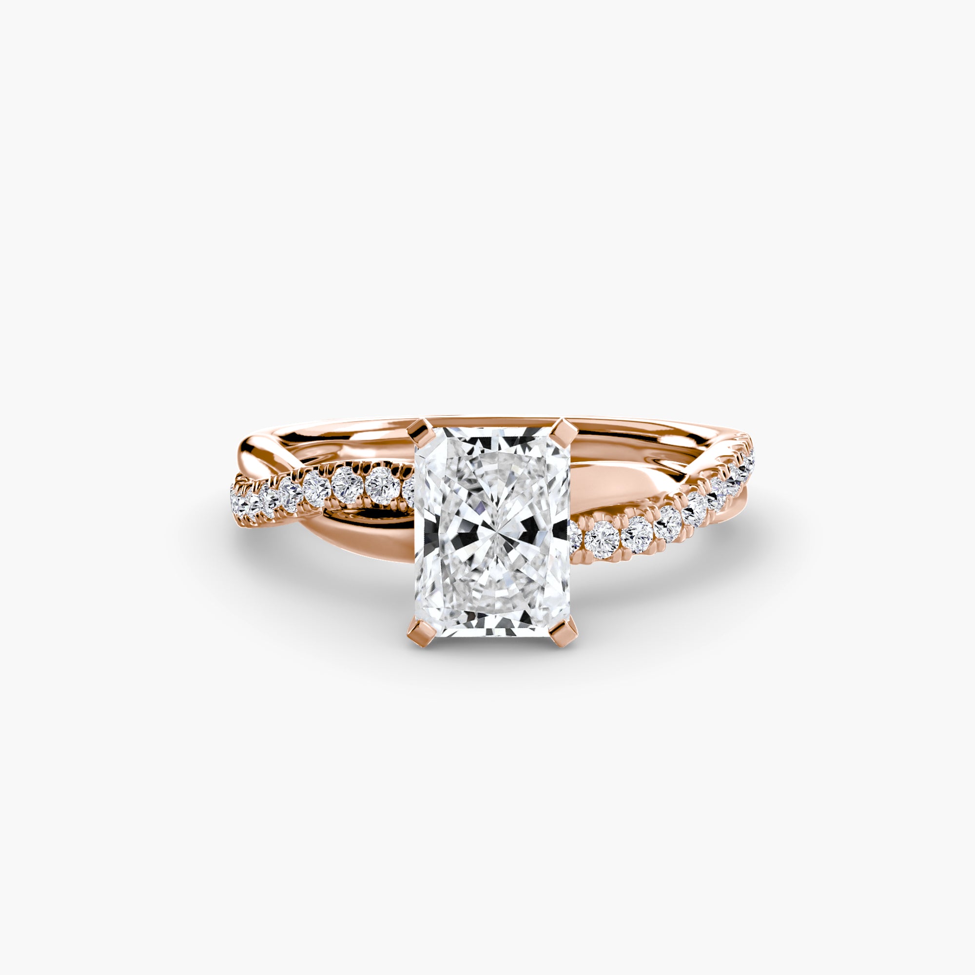 The Emerald Twist Pavé Ring-setting-The Diamond Setter