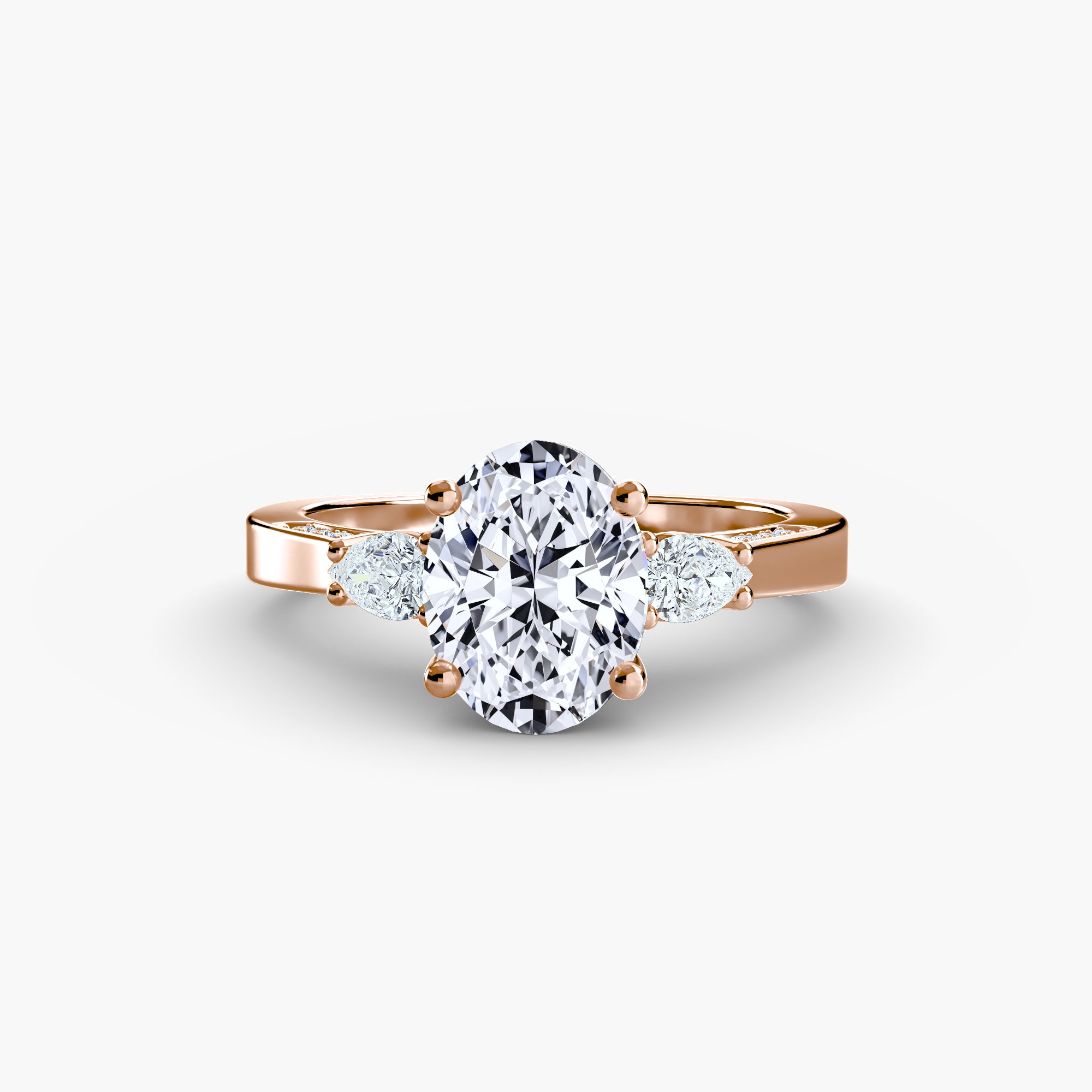 Three Stone with Pavé Shoulders-setting-The Diamond Setter