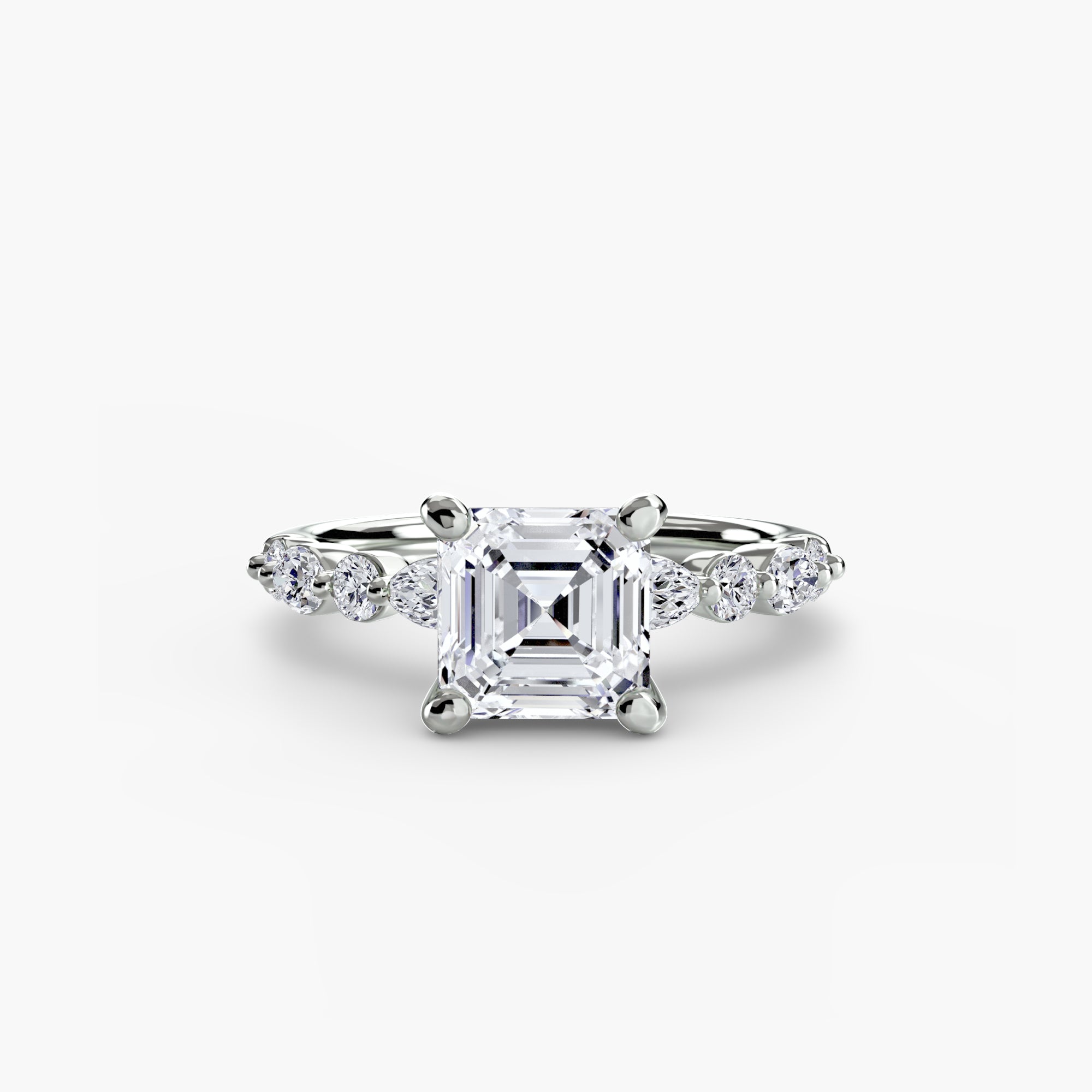 Solitaire with Eternity Pavé 2-setting-The Diamond Setter