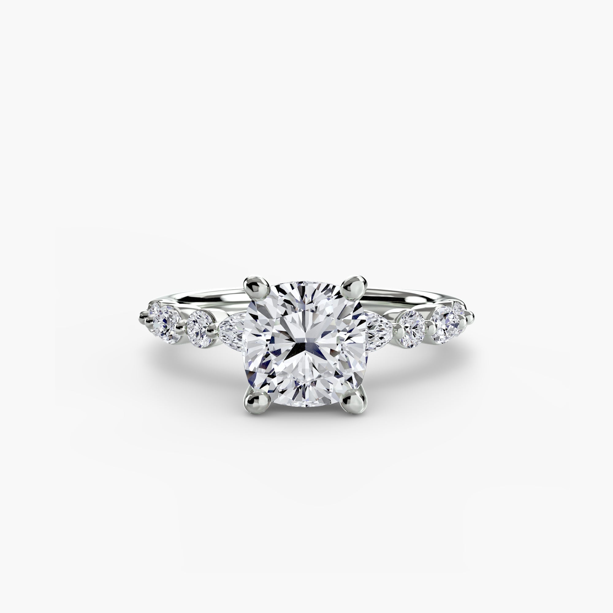 Solitaire with Eternity Pavé 2-setting-The Diamond Setter