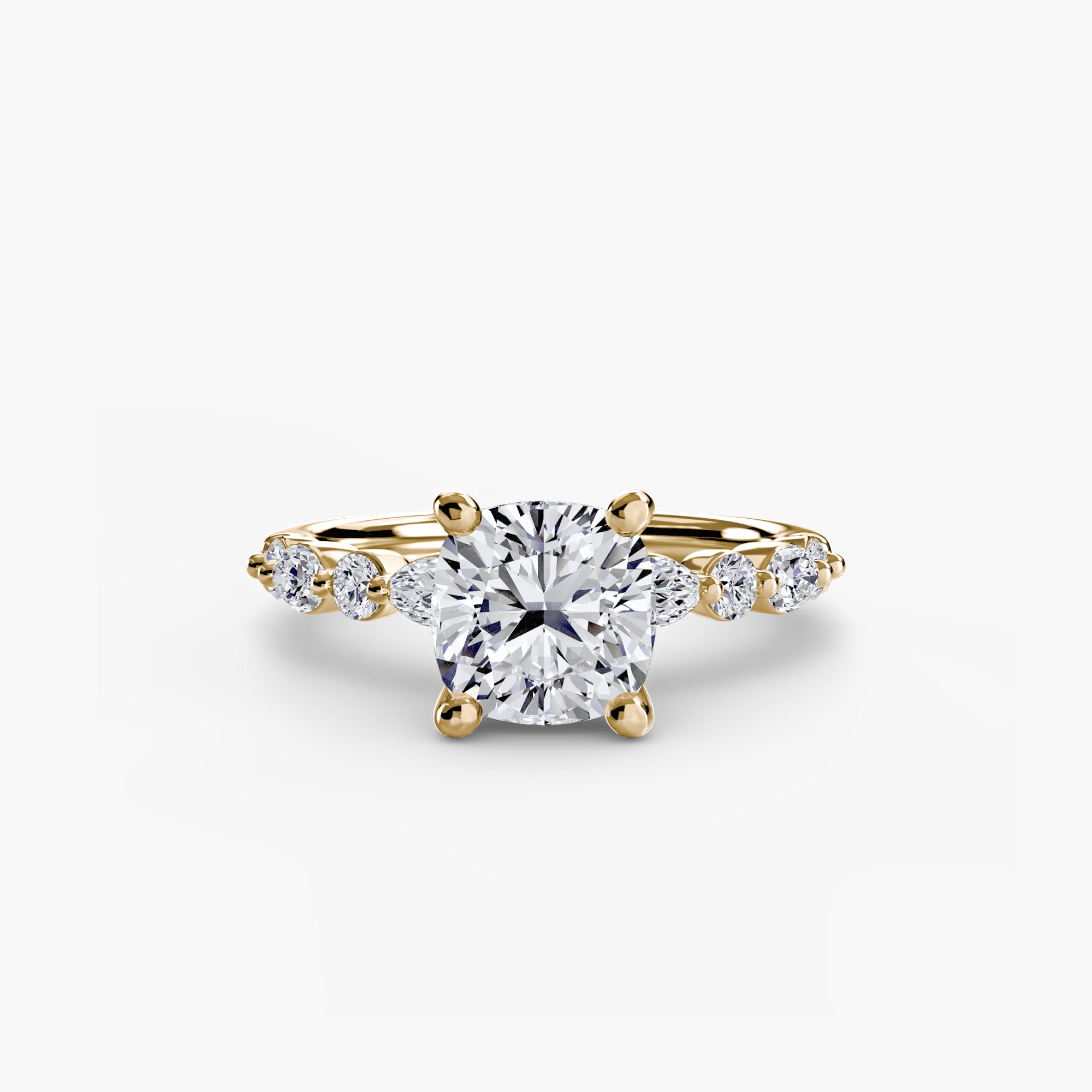 Solitaire with Eternity Pavé 2-setting-The Diamond Setter