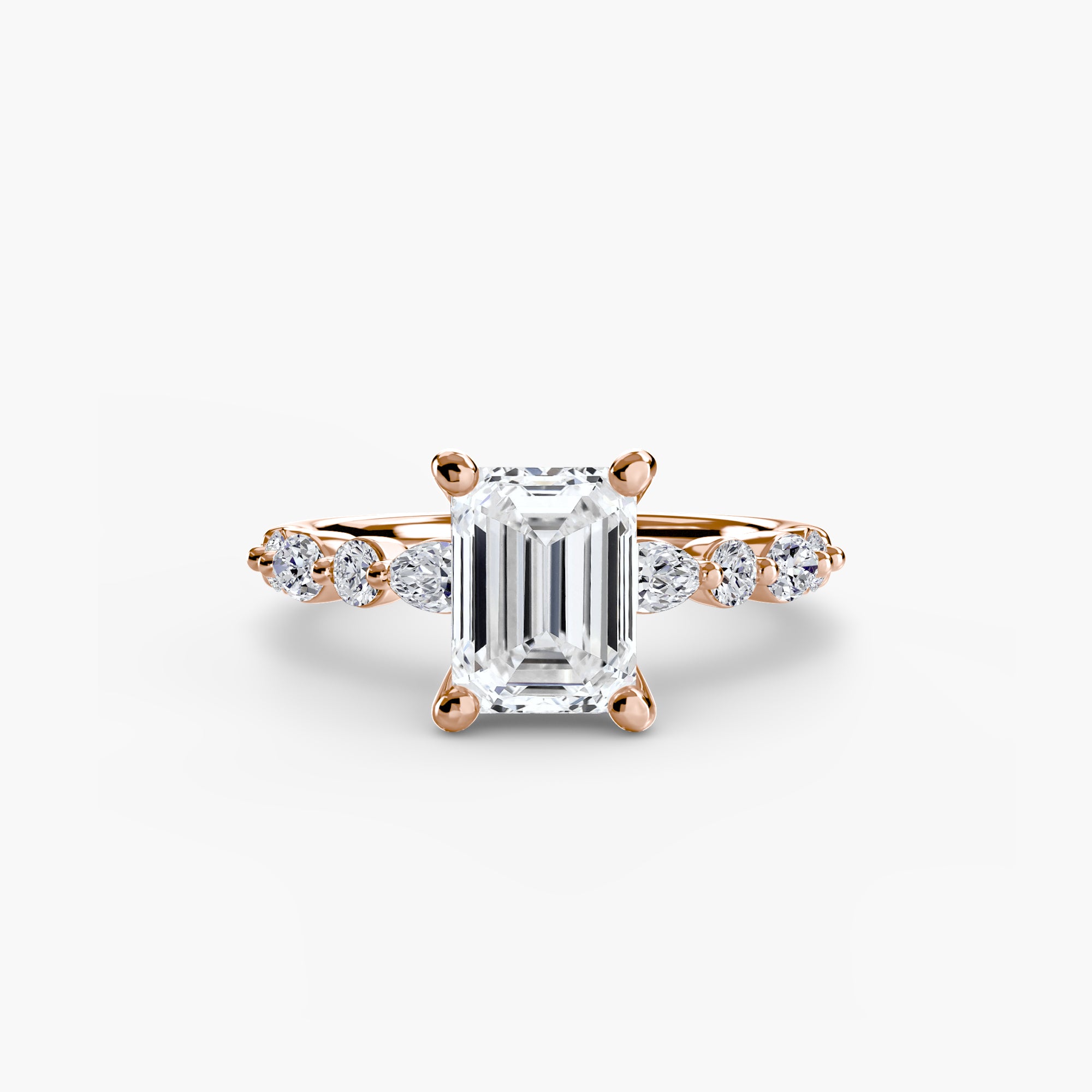 Solitaire with Eternity Pavé 2-setting-The Diamond Setter