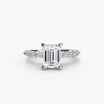 Solitaire with Eternity Pavé 2-setting-The Diamond Setter