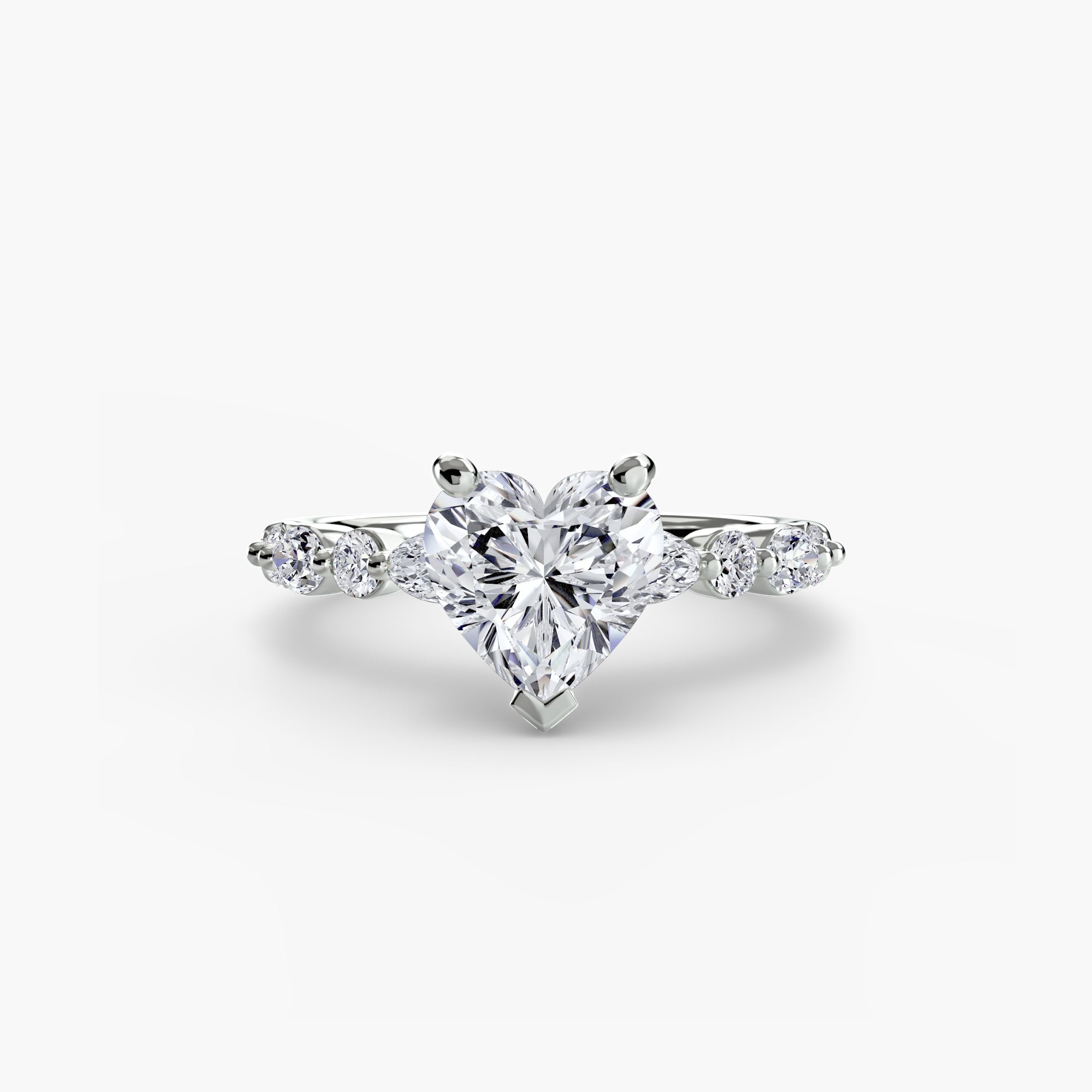 Solitaire with Eternity Pavé 2-setting-The Diamond Setter