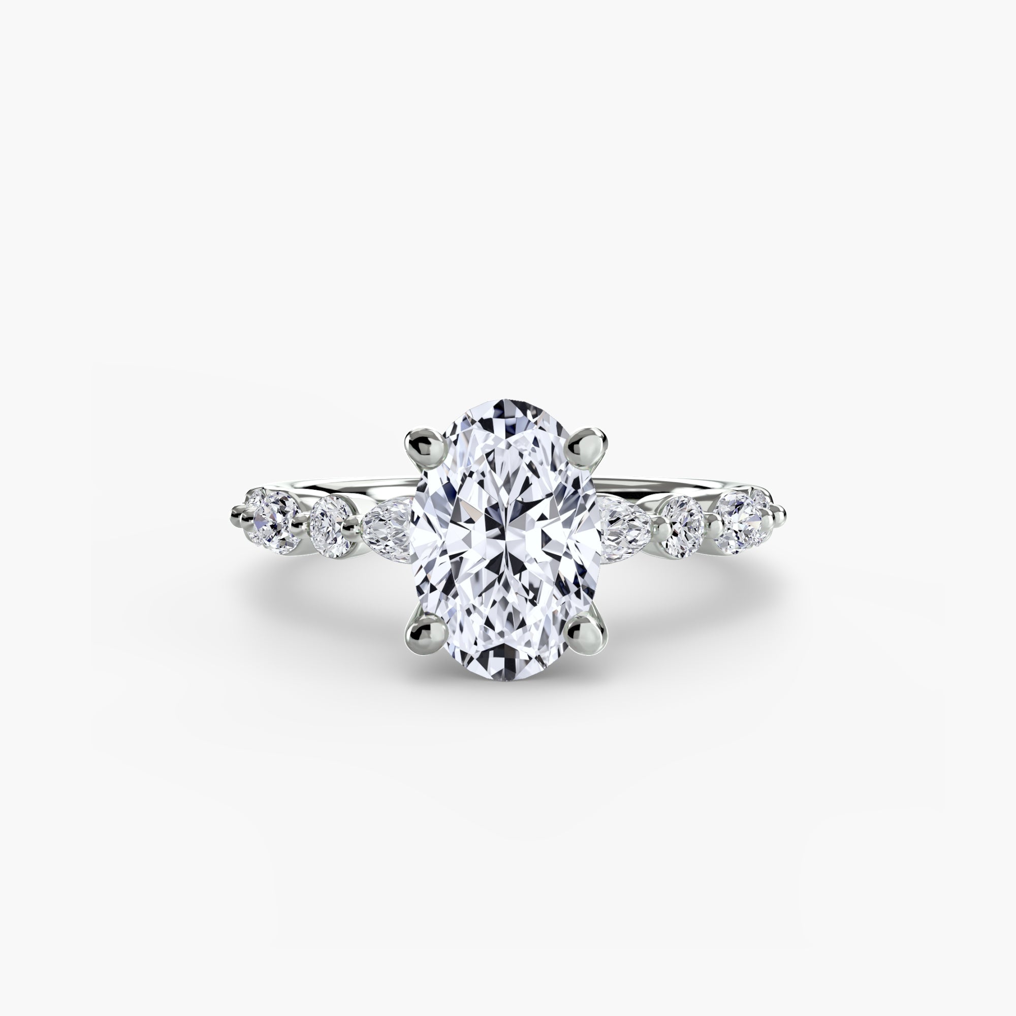 Solitaire with Eternity Pavé 2-setting-The Diamond Setter