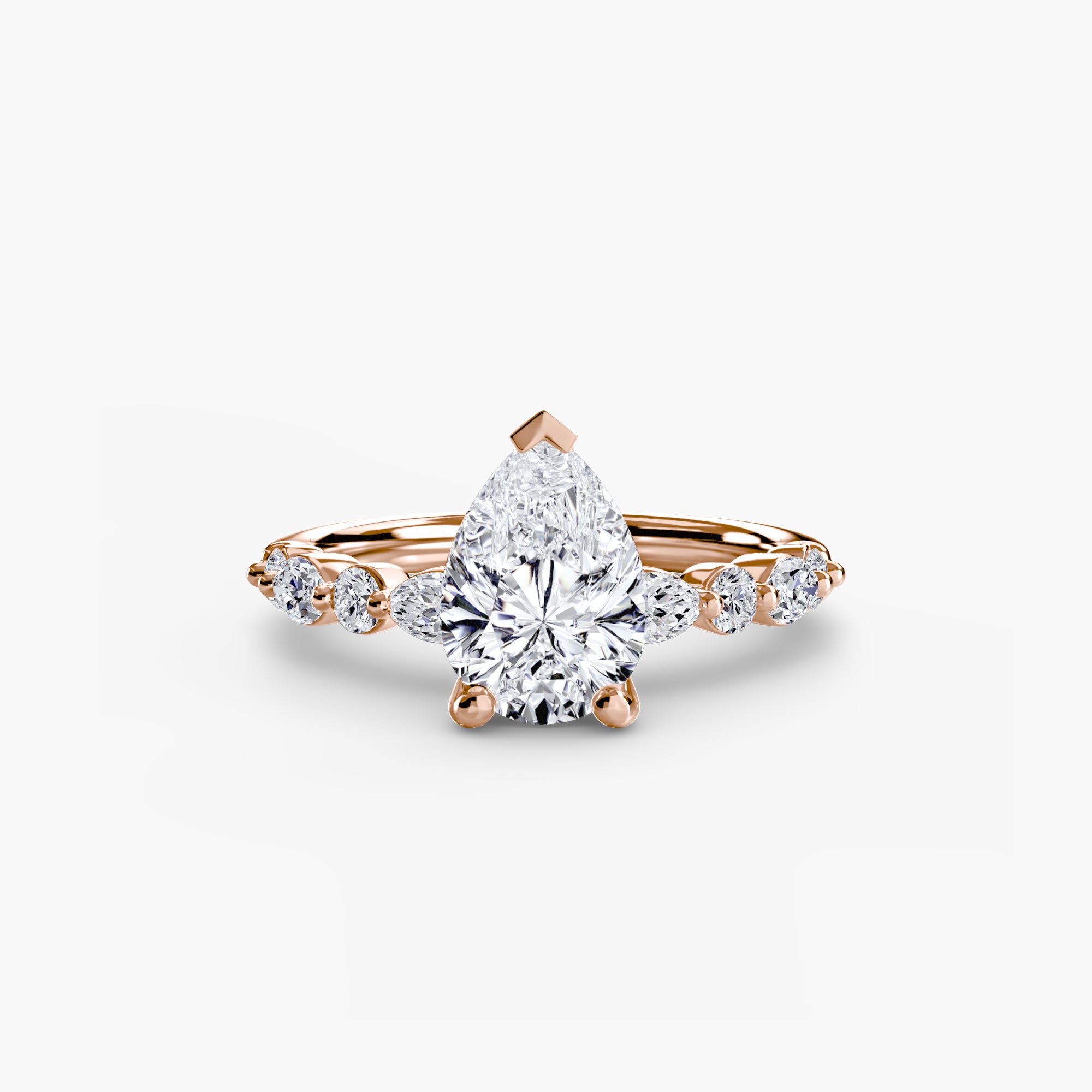 Solitaire with Eternity Pavé 2-setting-The Diamond Setter