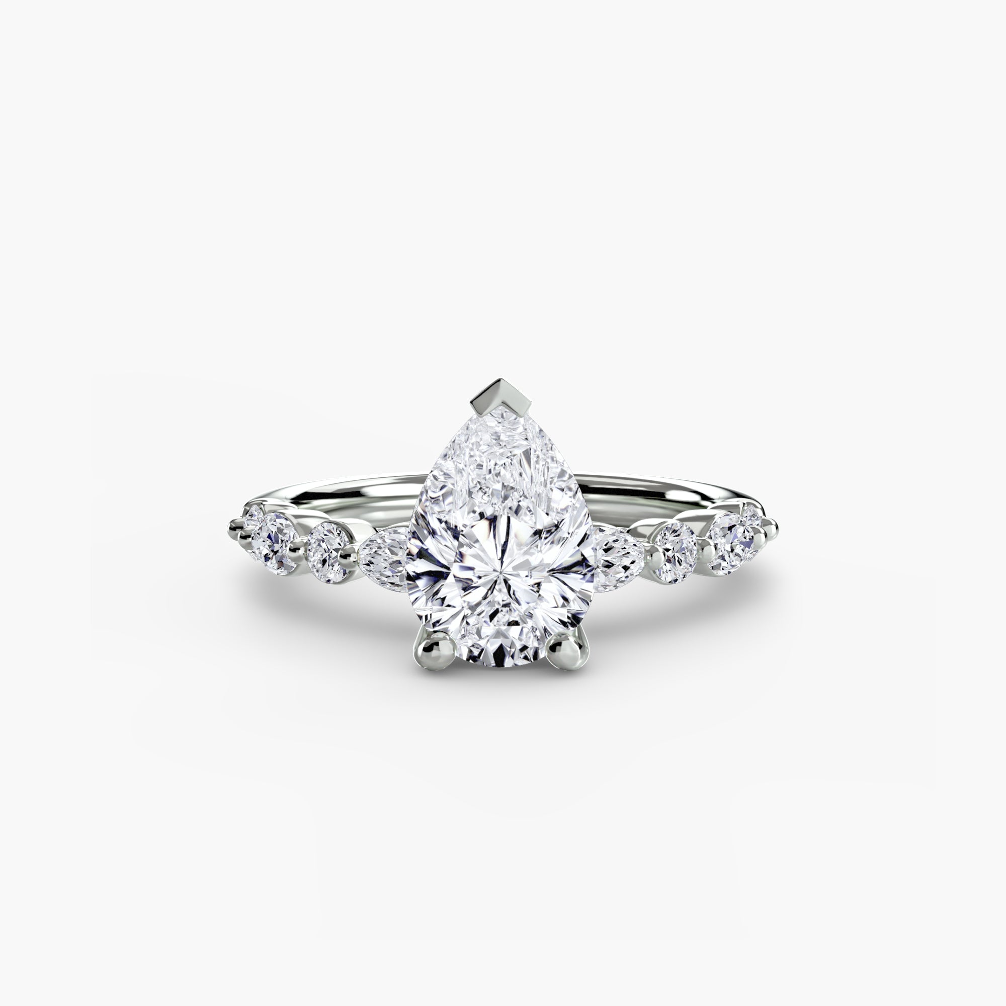 Solitaire with Eternity Pavé 2-setting-The Diamond Setter