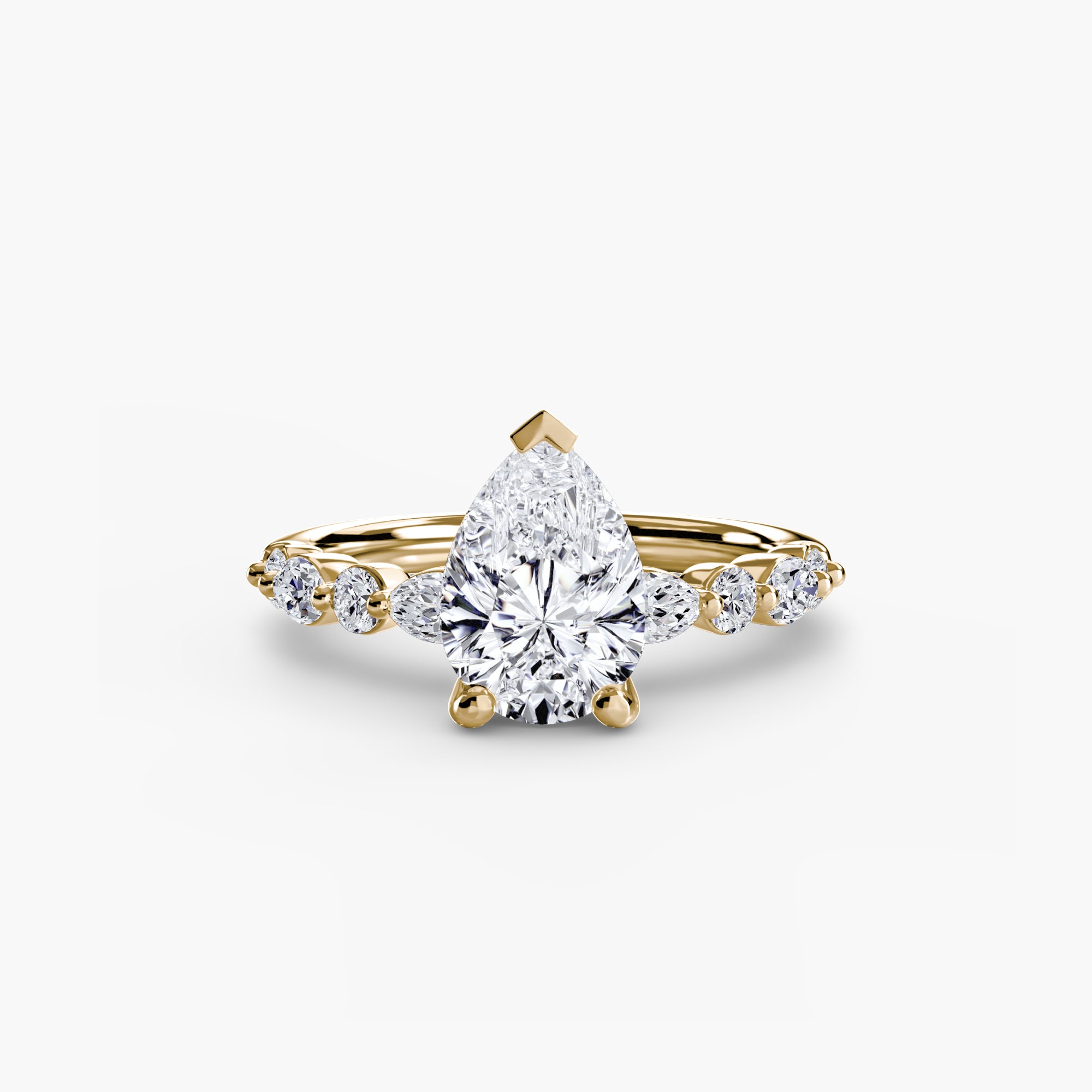 Solitaire with Eternity Pavé 2-setting-The Diamond Setter