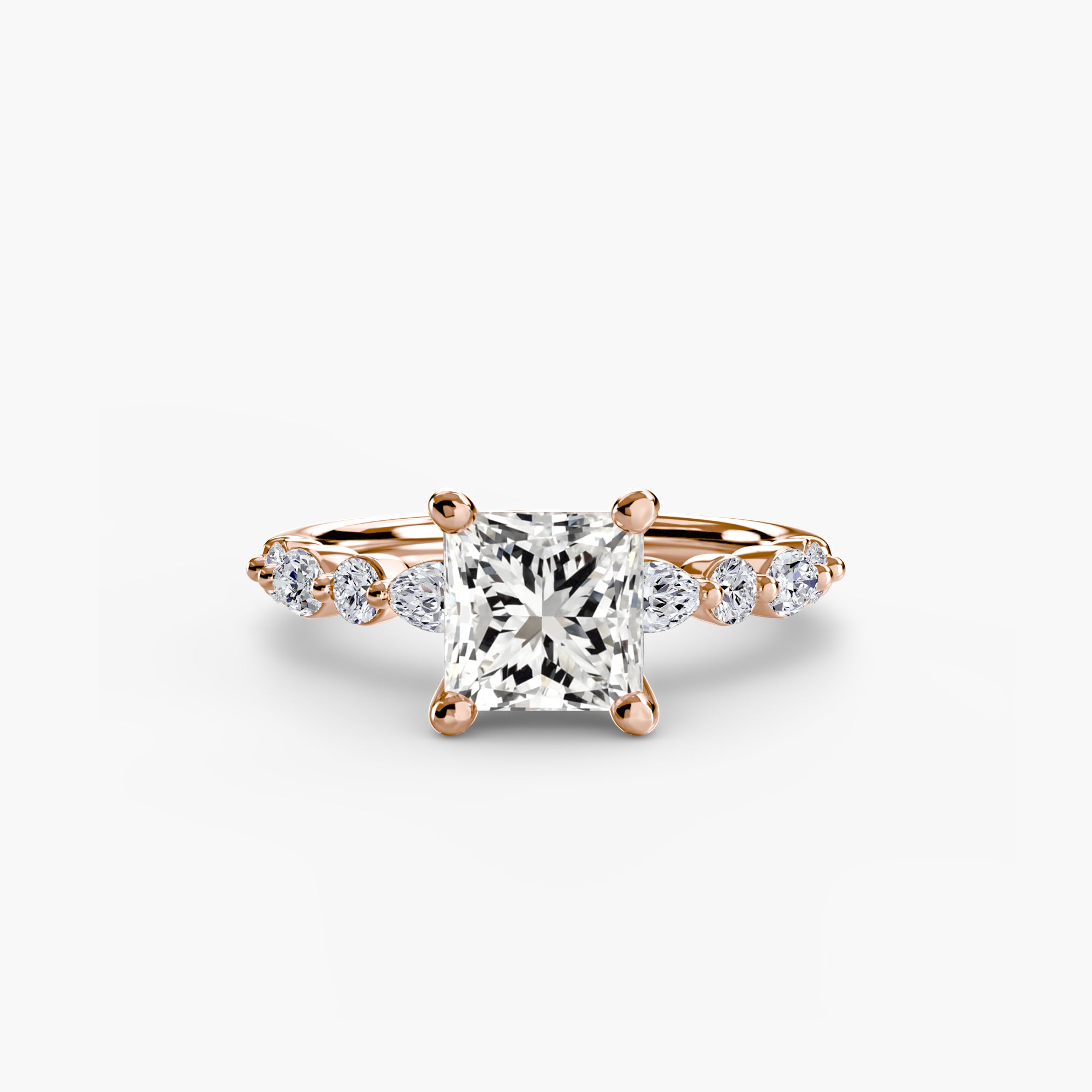 Solitaire with Eternity Pavé 2-setting-The Diamond Setter