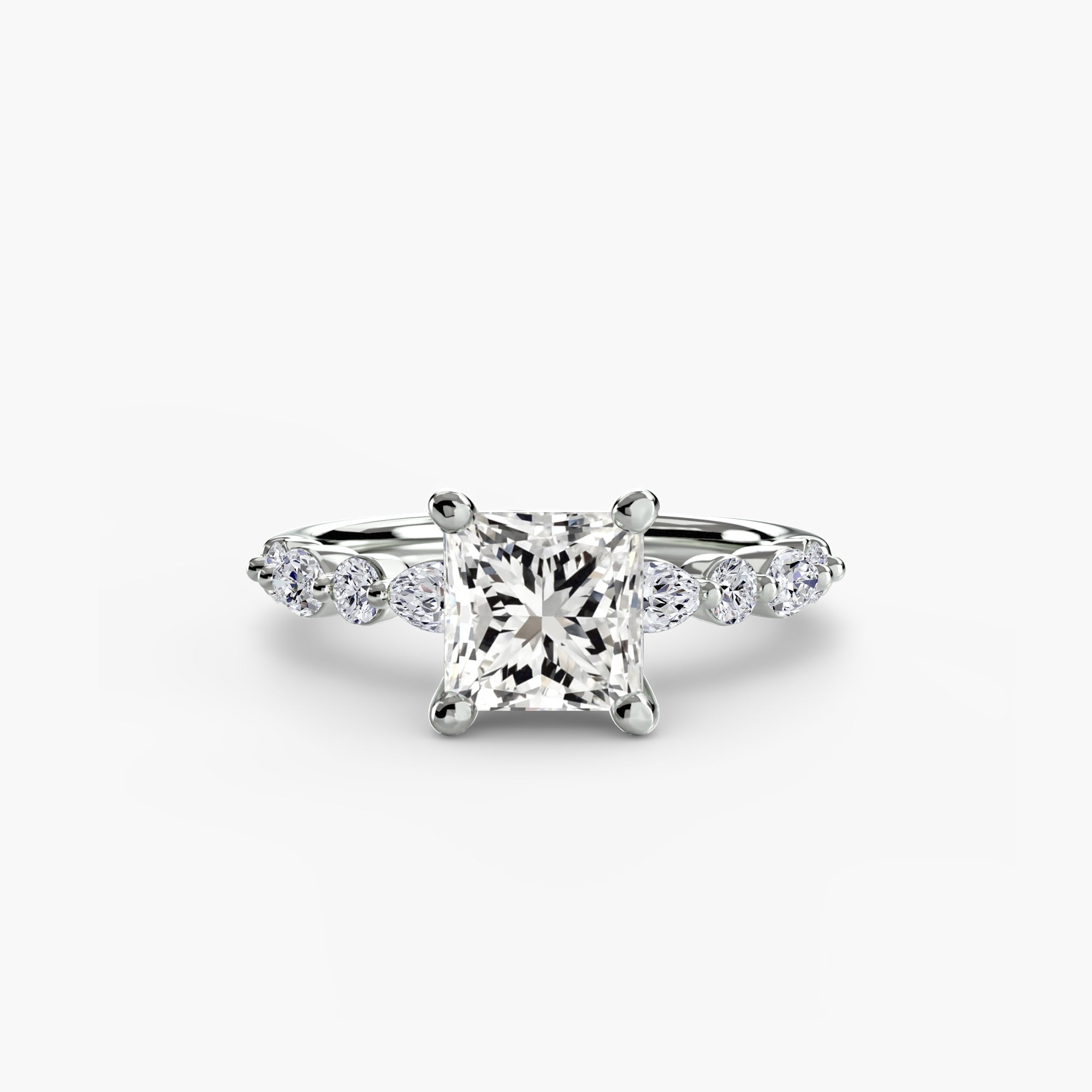 Solitaire with Eternity Pavé 2-setting-The Diamond Setter