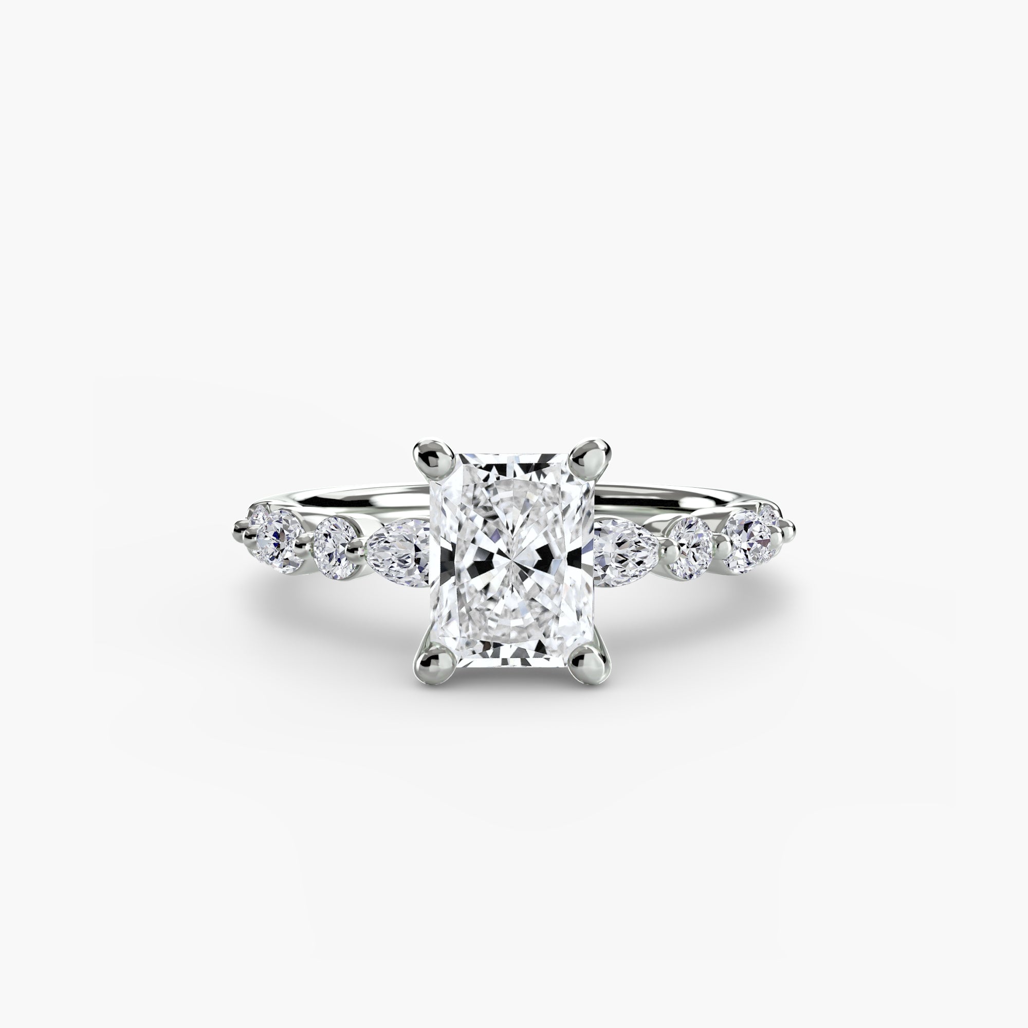 Solitaire with Eternity Pavé 2-setting-The Diamond Setter