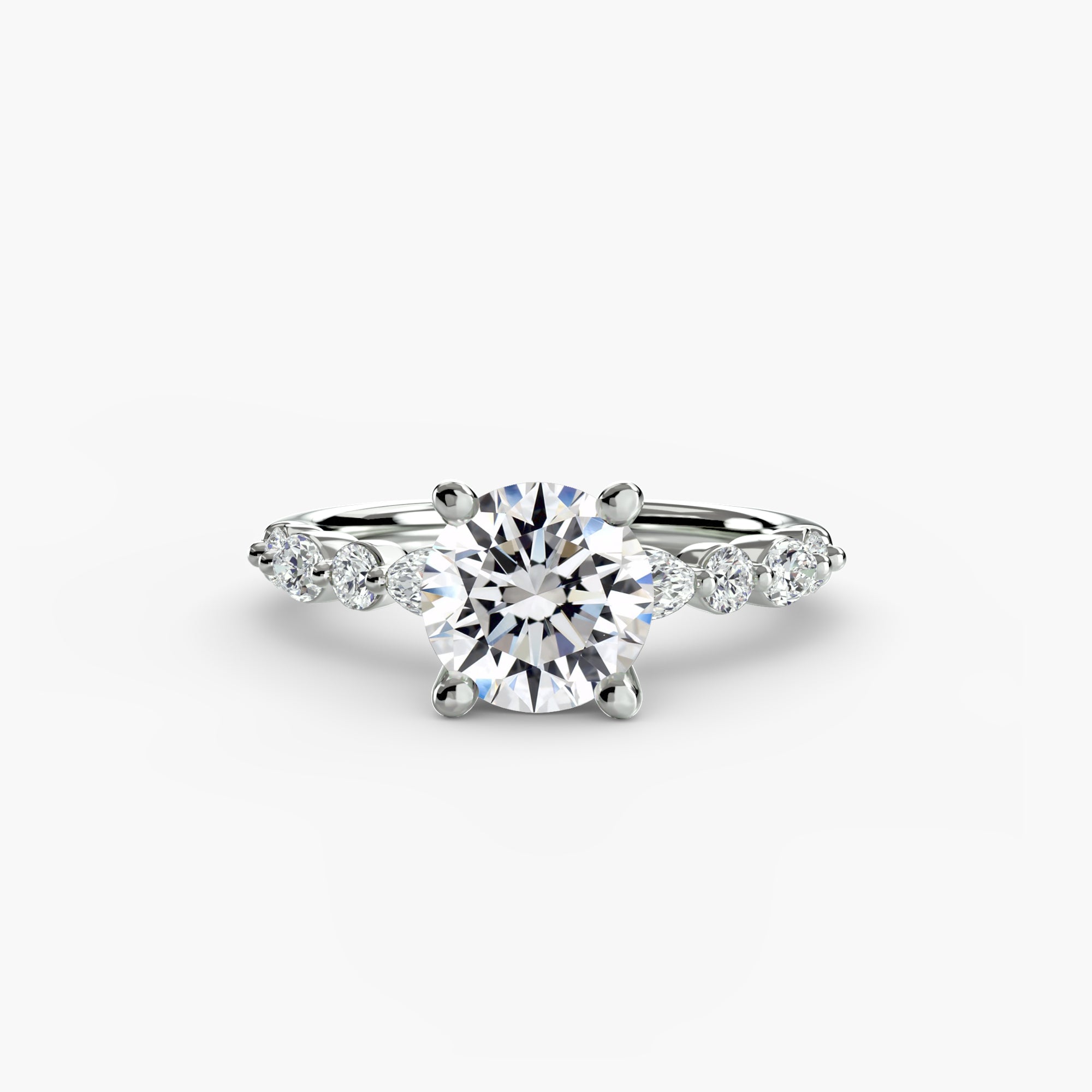 Solitaire with Eternity Pavé 2-setting-The Diamond Setter