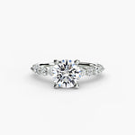 Solitaire with Eternity Pavé 2-setting-The Diamond Setter
