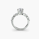 Solitaire with Eternity Pavé 2-setting-The Diamond Setter