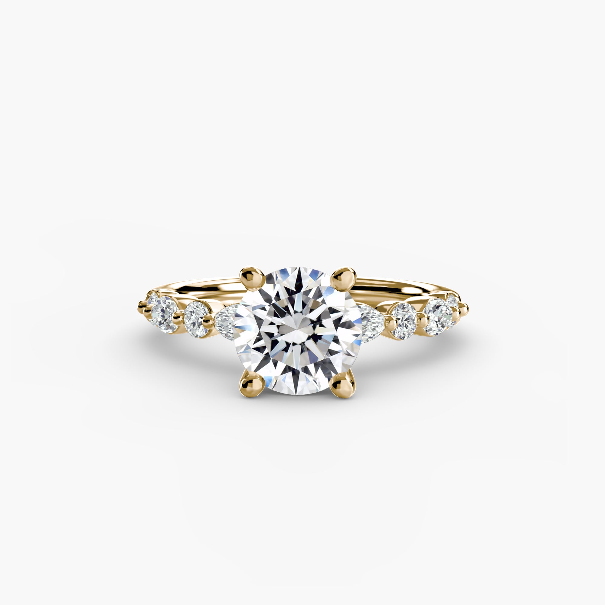 Solitaire with Eternity Pavé 2-setting-The Diamond Setter