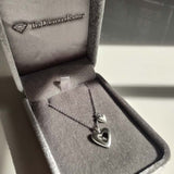 925 Silver double heart necklace-The Diamond Setter