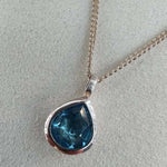Pear Cut Topaz Pendant-The Diamond Setter