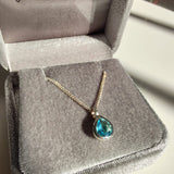 Pear Cut Topaz Pendant-The Diamond Setter