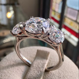 Platinum Trilogy 1.75ct Central Labgrown Diamond Ring-The Diamond Setter